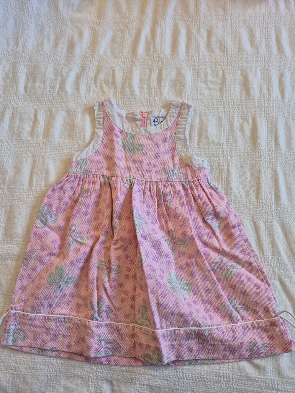 Lilly Pulitzer girls 4T White Label pink with butterfly print GUC